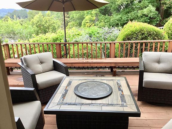 Outdoor conversation area