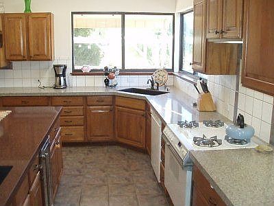 new granite in kitchen - great window