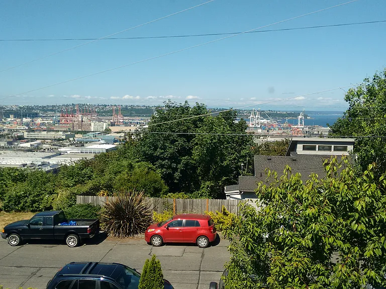 view of water and mountains to the west