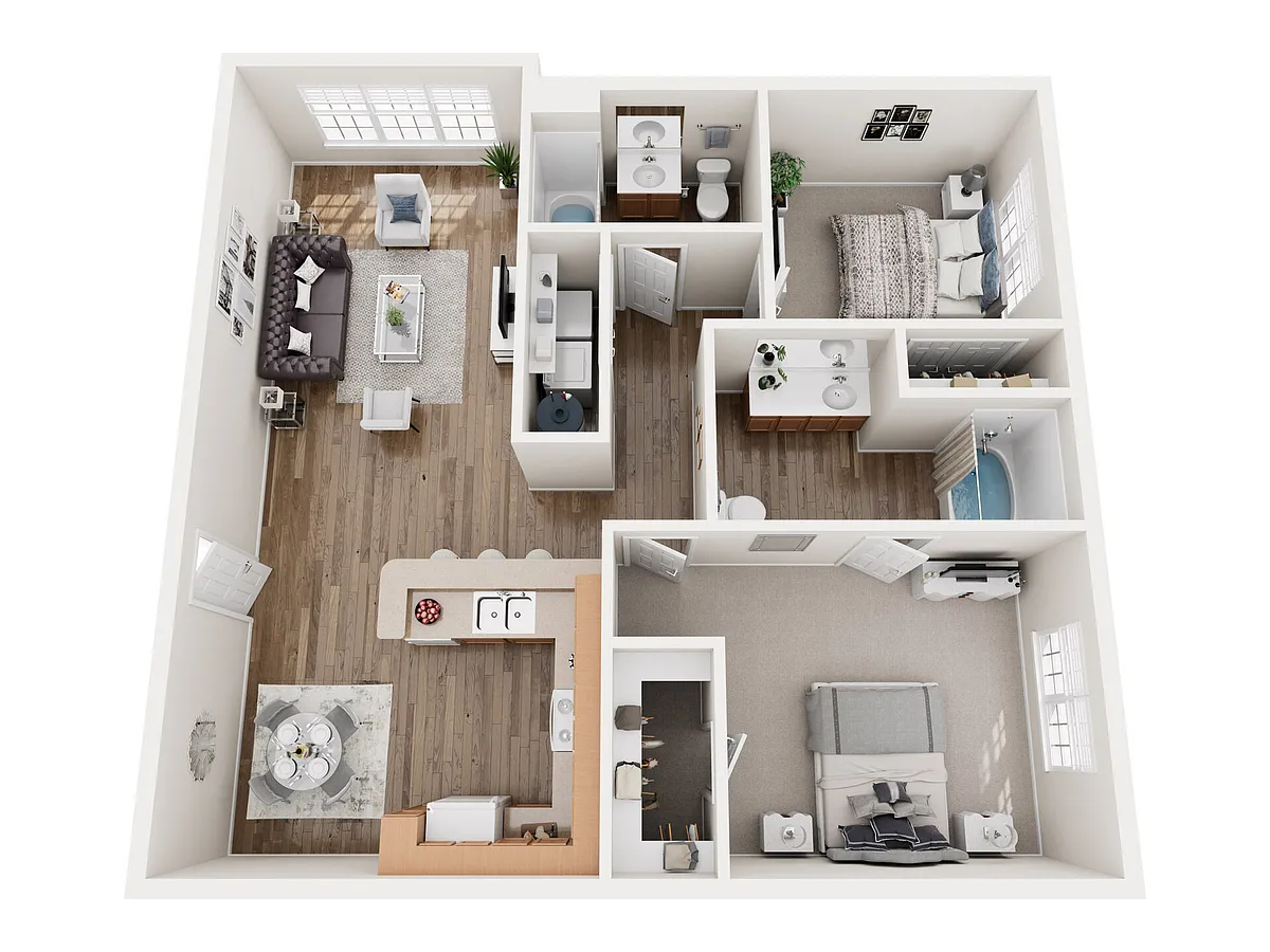 Floor plan Smokey View - Renovated
