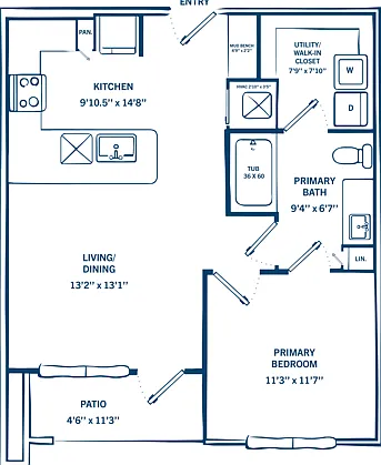 One Bedroom Floor Plan One Bedroom Floor Plan