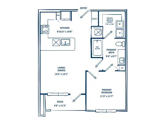 Floor plan A1C-H