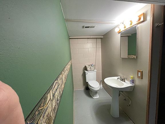Basement half bath. 