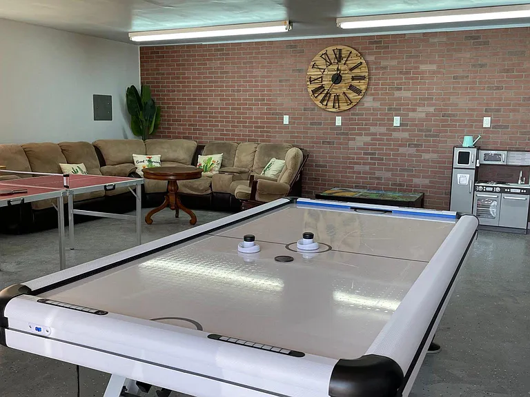 Entertainment room with projector