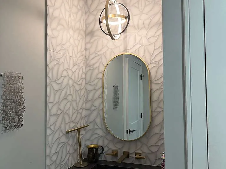 Sink outside of bathroom