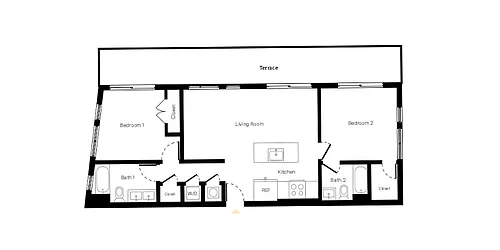 Floor plan Penthouse B3 815 Collection