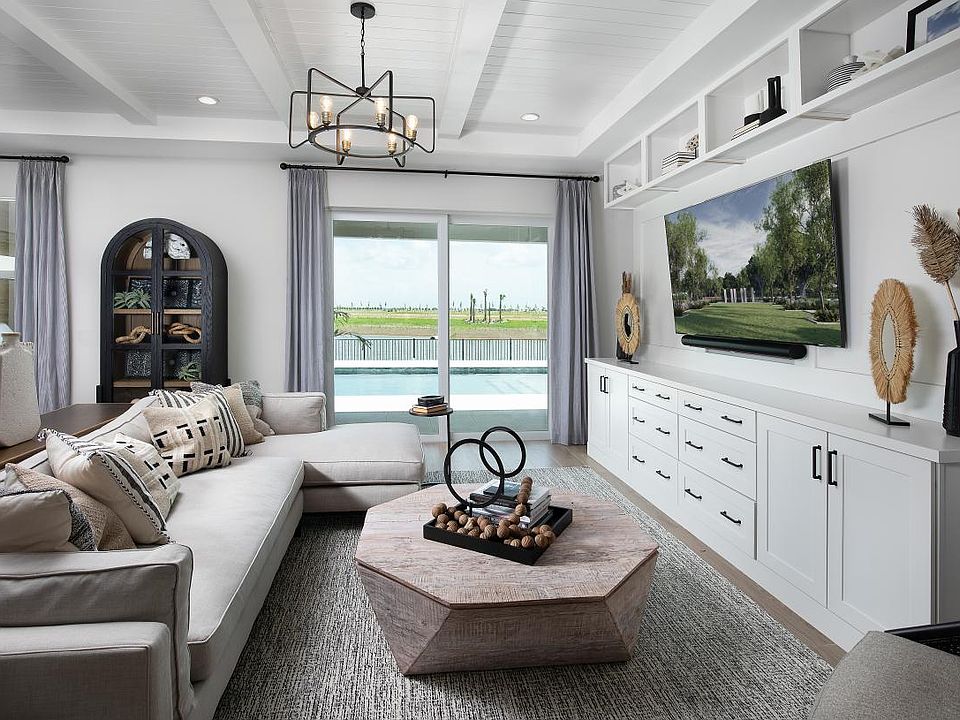 Open-concept great room with abundant natural light