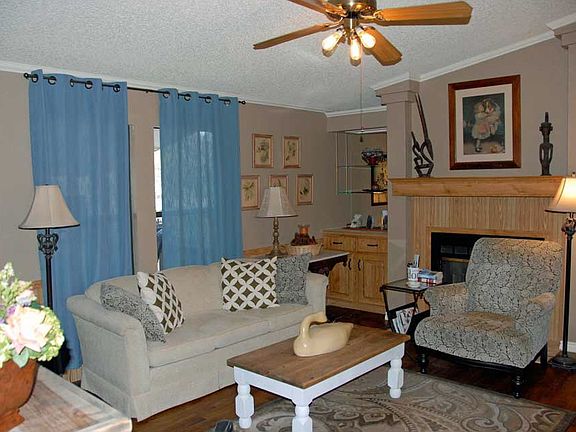 Family room with fireplace