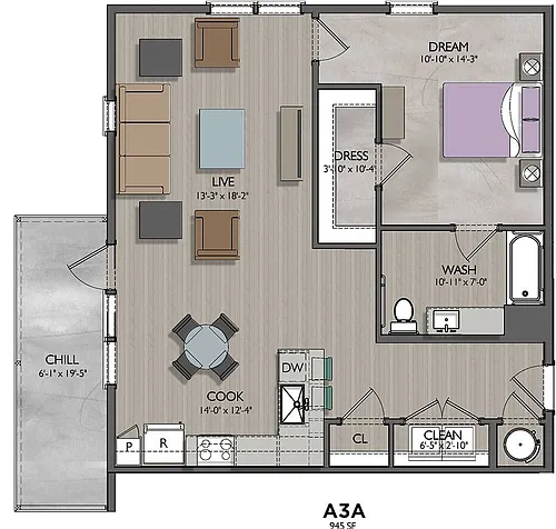 Floor plan A3A