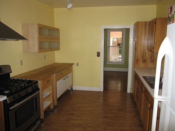 Modern kitchen, looking in to dining room