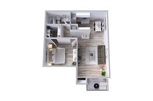 Floor plan A4 | 1 Bed | 1 Bath
