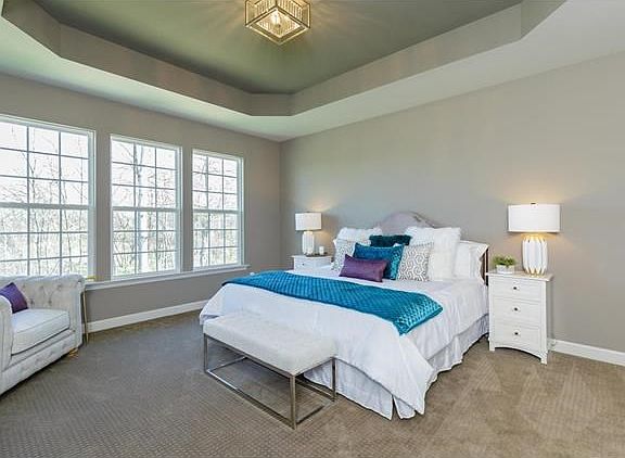 Master Bedroom with Cofferred Ceilling