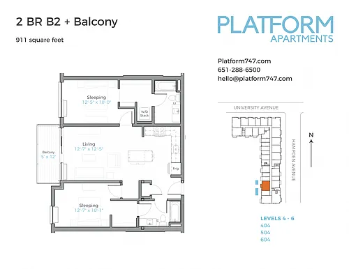 Floor plan Two Bedroom B2