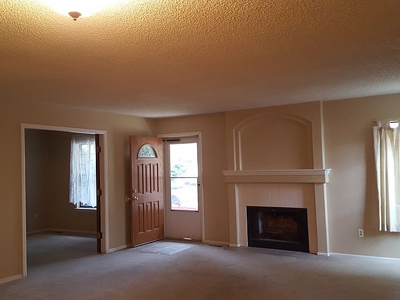 Front Door and Fireplace