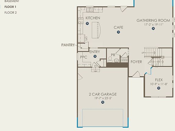 Newberry Floor Plan, Quick Move-In Home, Floor 1