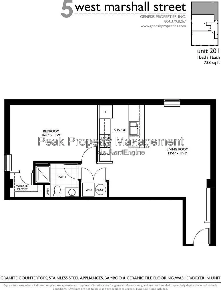 1 bed, 1.0 bath, 738 sqft, $1,350 — Photo 1
