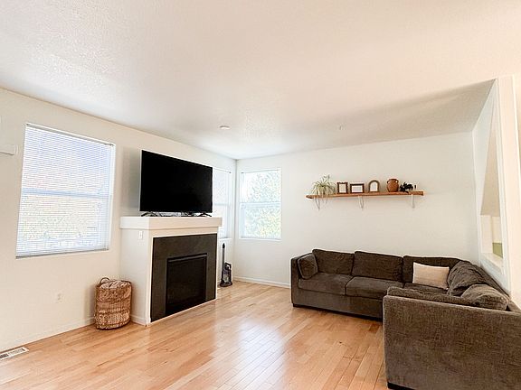 Well lit living room.