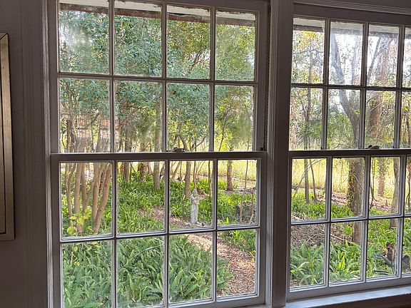 dining room with Marshland view