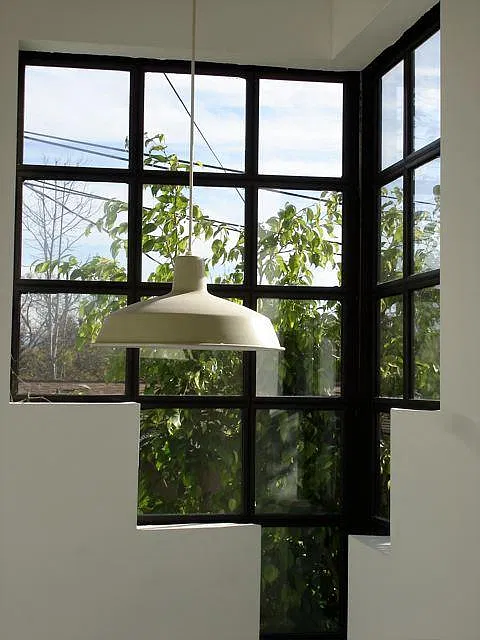Windows in stairway to 2nd Story