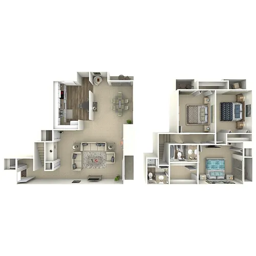 Floor plan 3 Bedroom 2 Bath