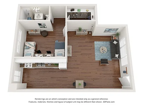 Floor plan Breakpointe 1x1B