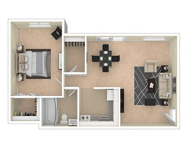 Floor plan 1 BEDROOM