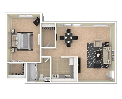 Floor plan 1 BEDROOM