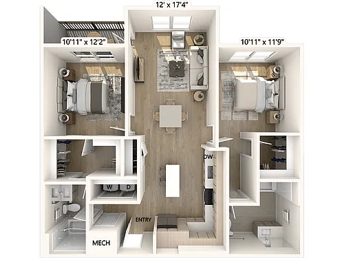 Floor plan B1 - ADA - Design Collection II