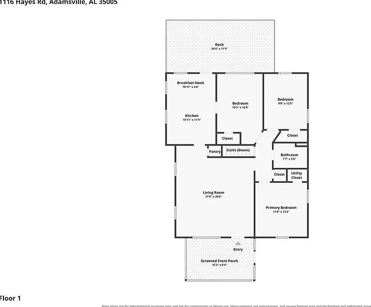 3 bed, 1.0 bath, 1212 sqft, $1,190 — Photo 2