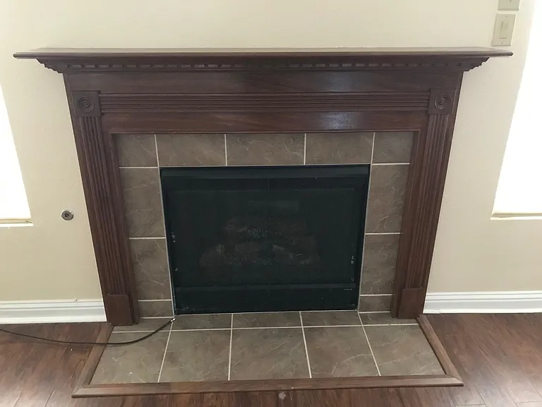 Tiled fireplace