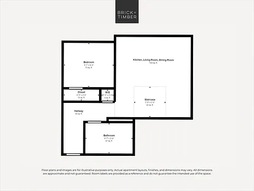 Floor plan 1 Bedroom 1 Bath
