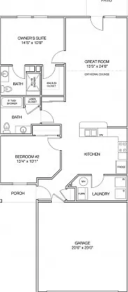 2 BR, 2 BA 2 BR, 2 BA