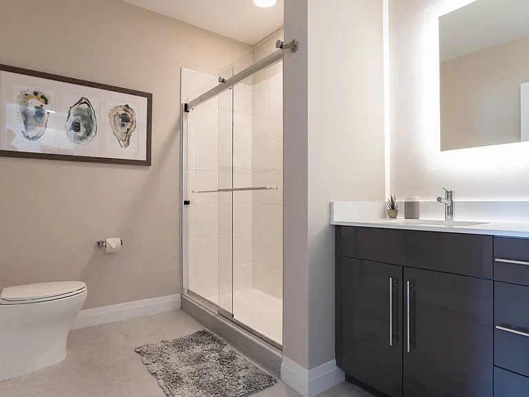 Stratus Bathroom with Glass Shower Enclosure