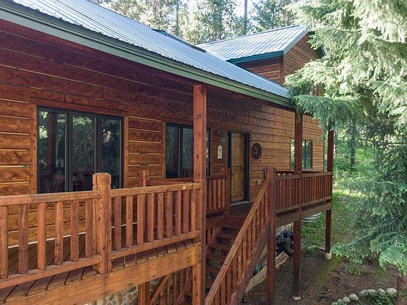 Front door with large deck