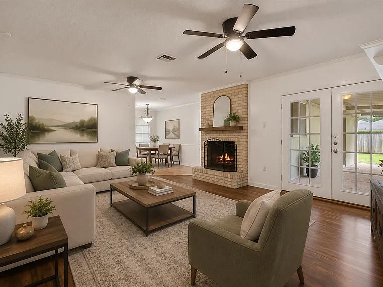 Virtually Staged Family Room