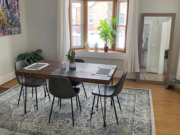 Dining room with tons of natural light.