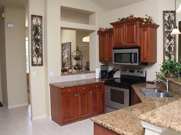 Kitchen with Granite & Wood Cabinets