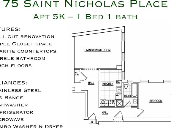 2nd image of 75 Saint Nicholas Pl APT 3K