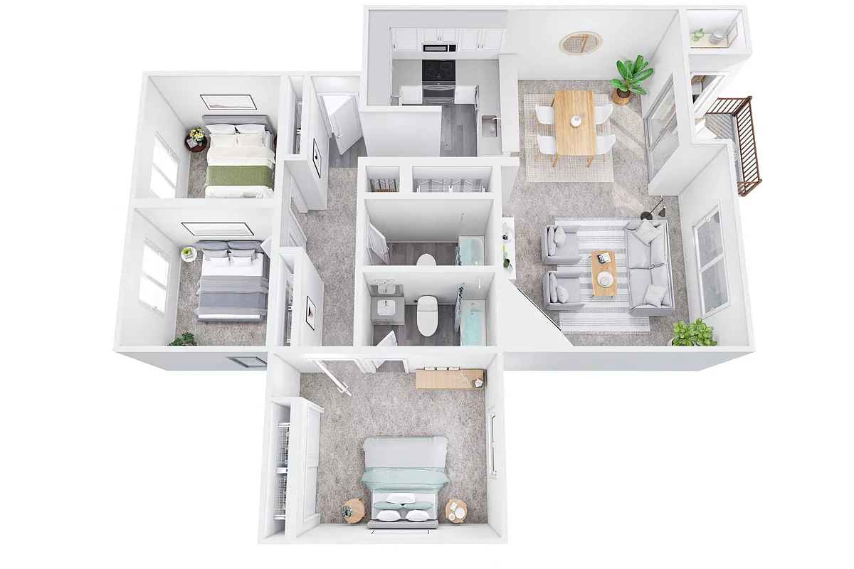 Floor plan Willow-LG Three Bedroom