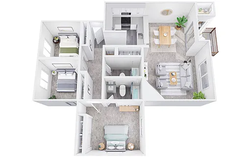 Floor plan Willow-LG Three Bedroom