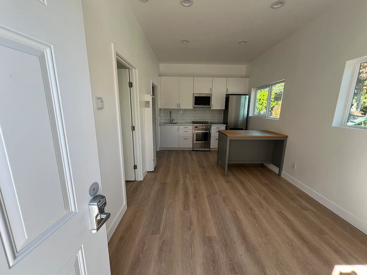 Kitchen/Living space from entrance. - Ross St