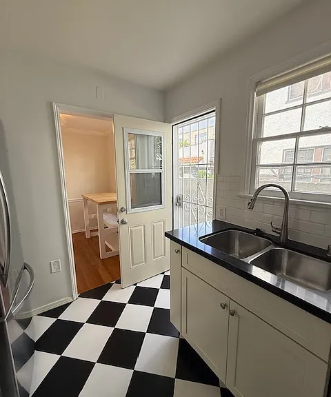 Kitchen with Door open and Security screen door