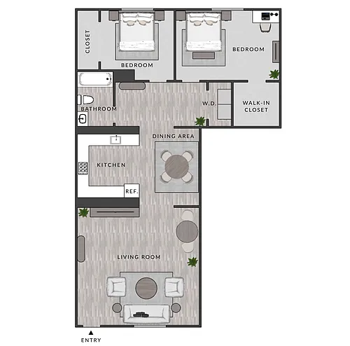 Floor plan B2 - 2x1 (BS)