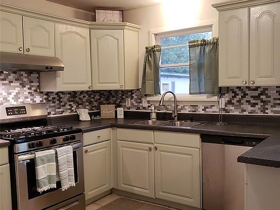 Upgraded kitchen:  new gas stove, new backsplash, new dishwasher, new sink faucet.