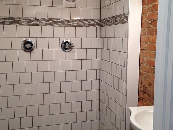one of two bathrooms - double shower