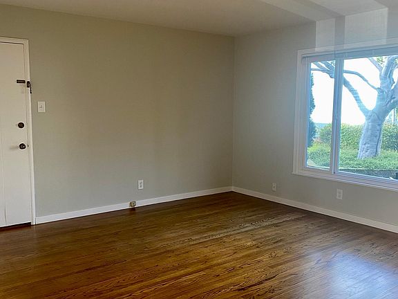 Living room with courtyard view