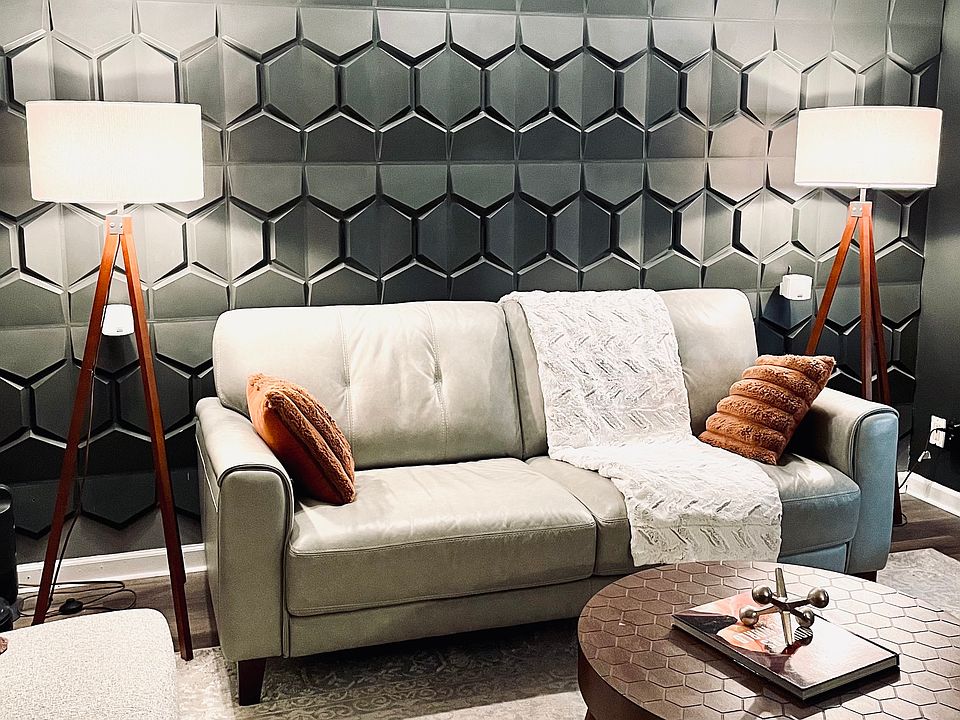 Roomy leather couch