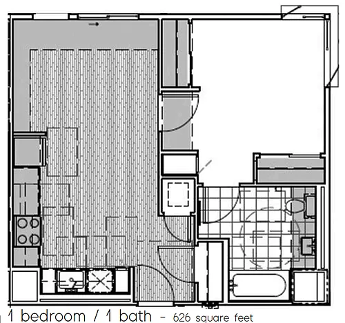 Floor plan One Bedroom