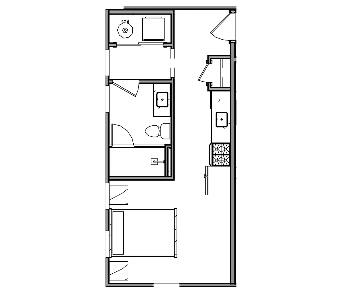 Floor plan Unit 209 Affordable