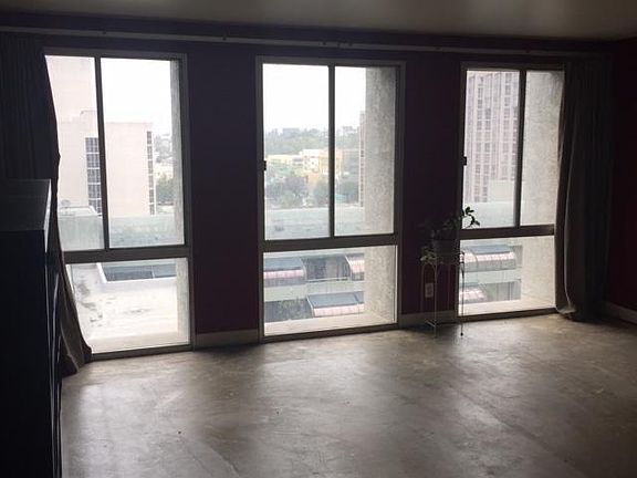 Wall of windows provides excellent natural light and cool vi